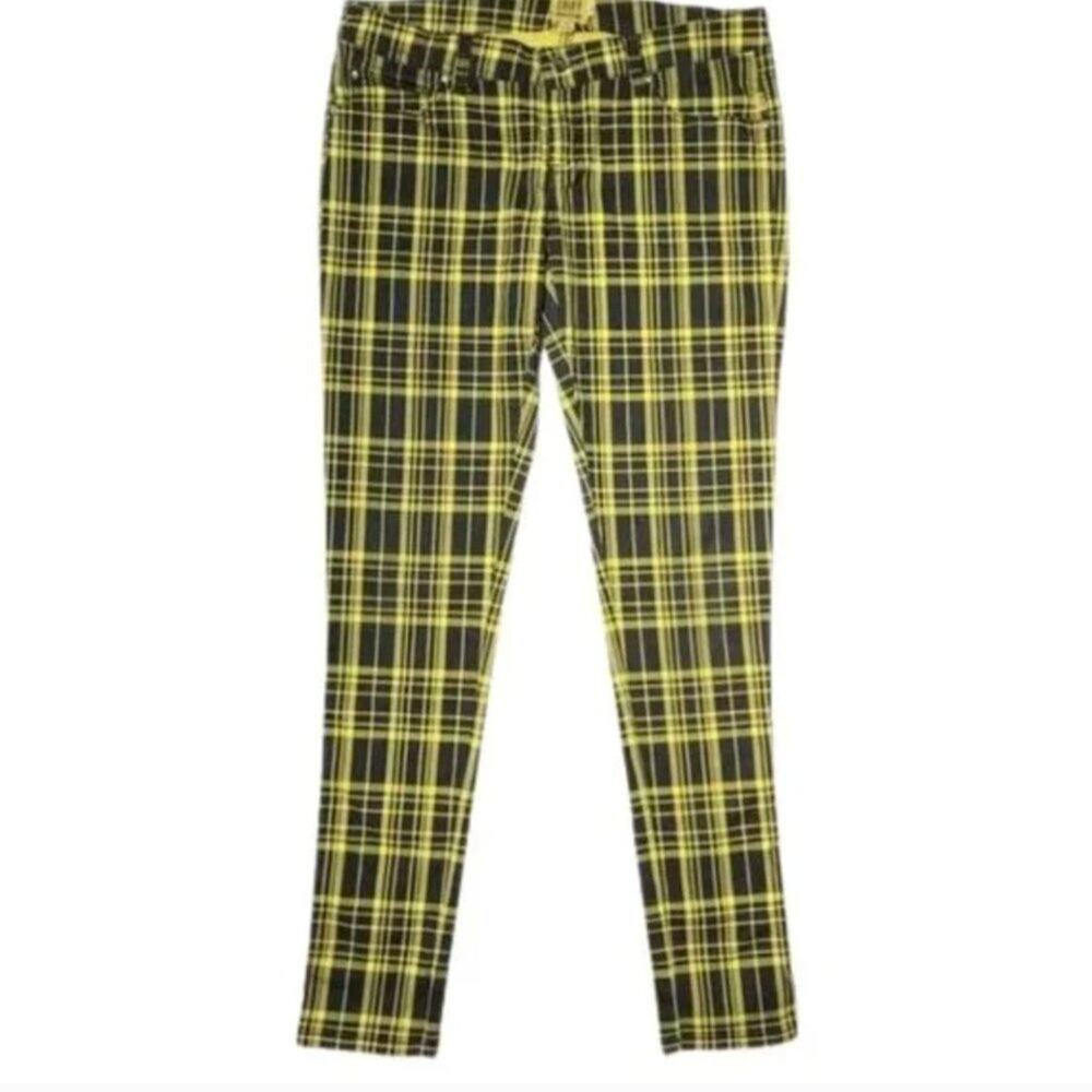 TRIPP NYC Daang Goodman Yellow Plaid Skinny Jeans {3L7}